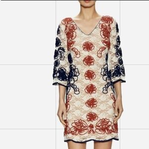 Elegant Lace Dress with Floral Patterns